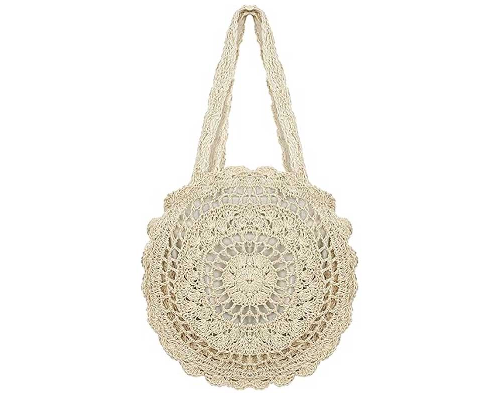 Mejor bolsa tejida a crochet para la playa